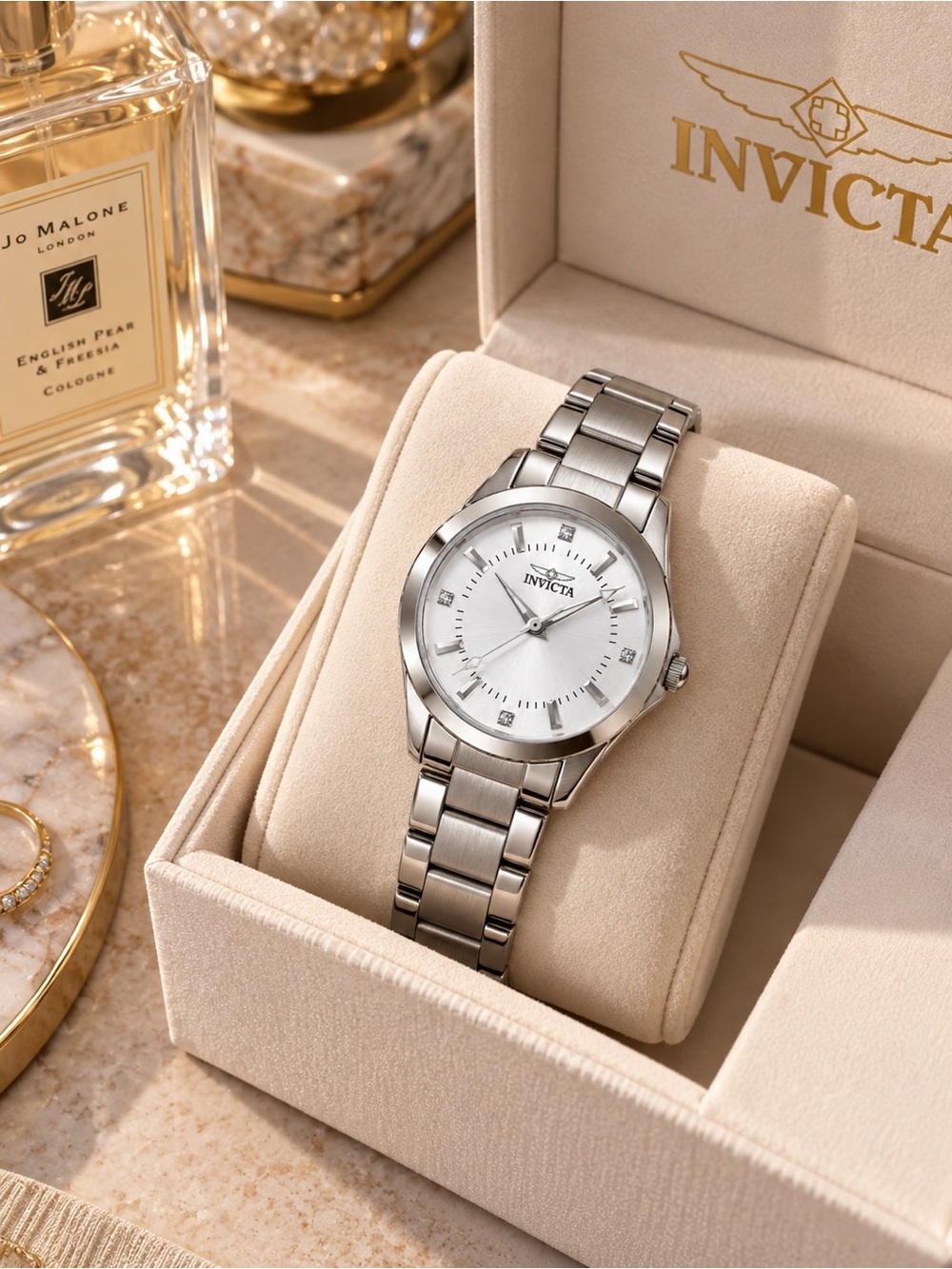 Invicta Celestial Women’s Silver Stainless Steel Watch 30mm 70247 NEW IN BOX